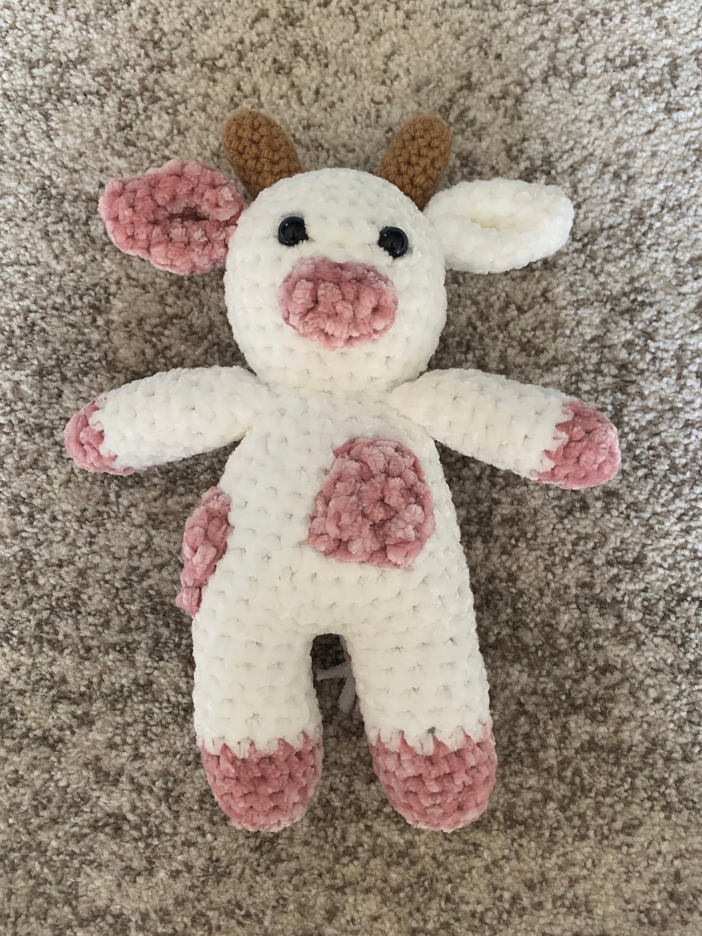 Handmade Crochet Mini Strawberry Cow Etsy