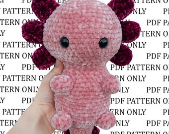 Cuddly Chubby Axolotl Crochet PATTERN