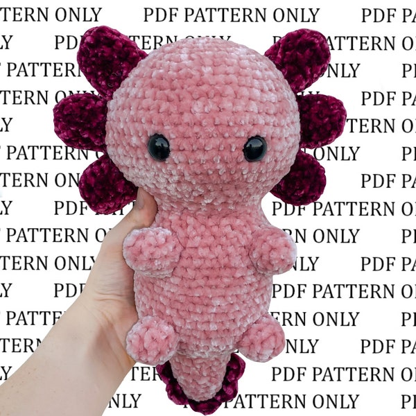 Cuddly Chubby Axolotl Crochet PATTERN
