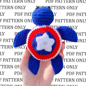 Captain America Turtle Crochet PATTERN