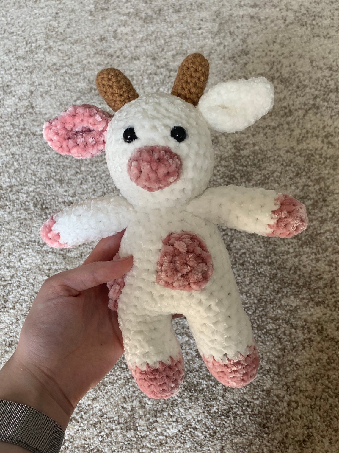 Handmade Crochet Mini Strawberry Cow Etsy
