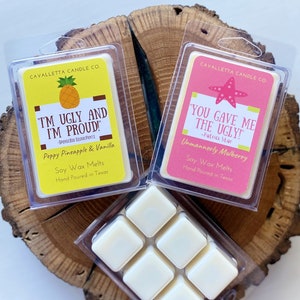 Ugly & Proud Set of 2 Soy Wax Melts - Sponge - Patrick - Plankton - Pineapple Whip Wax Melt - Mulberry Wax Melt - Peppermint Vanilla Melt
