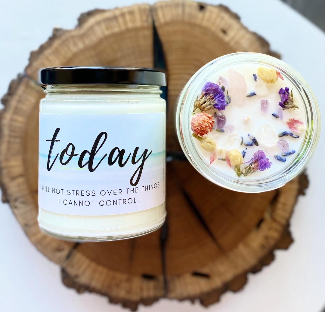 Stress Relief Soy Candle Anxiety Relief Candle Self Care Calming Candle
