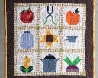 PDF Quilt Patterns: Harvest Quilt- Includes Instructions for 6 inch and 12 inch Finished Blocks Making a 28" or 56" Quilt