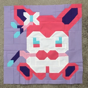 PDF Quilt Block Pattern: Love Fox- Includes Instructions for 24" and NEW 12" Finished Block