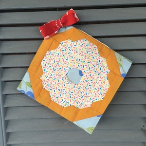PDF Quilt Block Pattern: Donut- Includes Instructions for 6 inch and 12 inch Finished Blocks