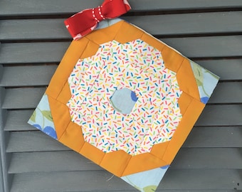 PDF Quilt Block Pattern: Donut- Includes Instructions for 6 inch and 12 inch Finished Blocks