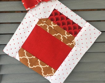 Jar PDF Quilt Block Pattern: - Includes Instructions for 6 inch and 12 inch Finished Blocks