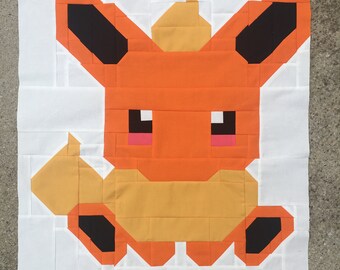 PDF Quilt Block Pattern: Fire Fox- Includes Instructions for 24" and NEW 12" Finished Block