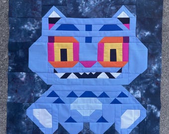 PDF Mythical Tiger Quilt Block Pattern: Includes Instructions for 24" Finished