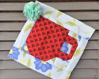 PDF Quilt Block Pattern: Mug- Includes Instructions for 6 inch and 12 inch Finished Blocks