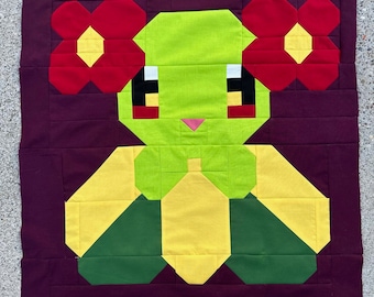 PDF Quilt Block Pattern Blossom Monster Includes Instructions for 24" Finished