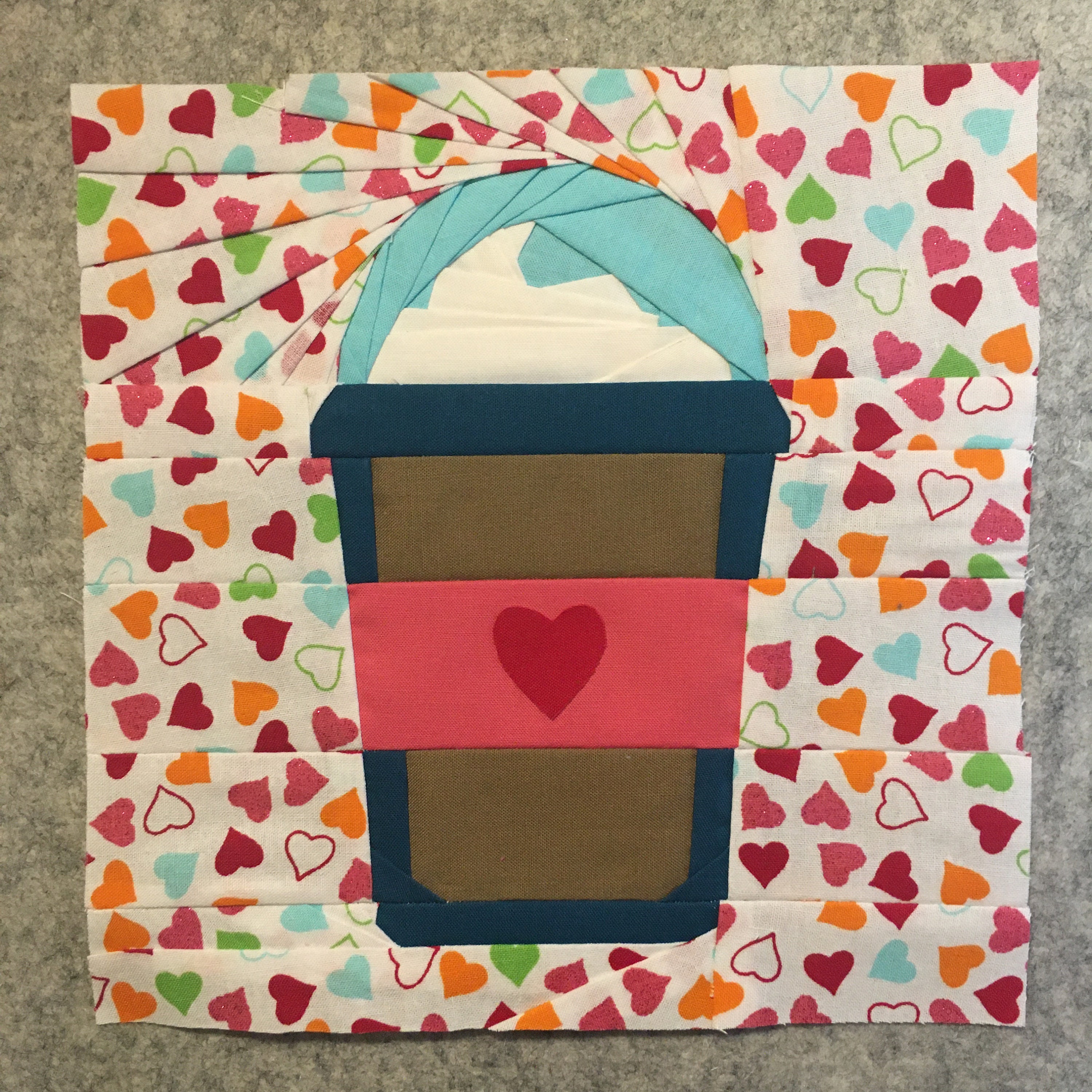 Coffee with Cream Foundation Paper Piecing FPP Quilt Block Pattern (P…