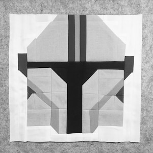 Space Mask PDF Quilt Block Pattern: - Includes Instructions for 8 inch and 16 inch Finished Blocks