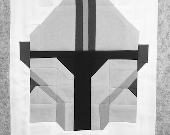 Space Mask PDF Quilt Block Pattern: - Includes Instructions for 8 inch and 16 inch Finished Blocks