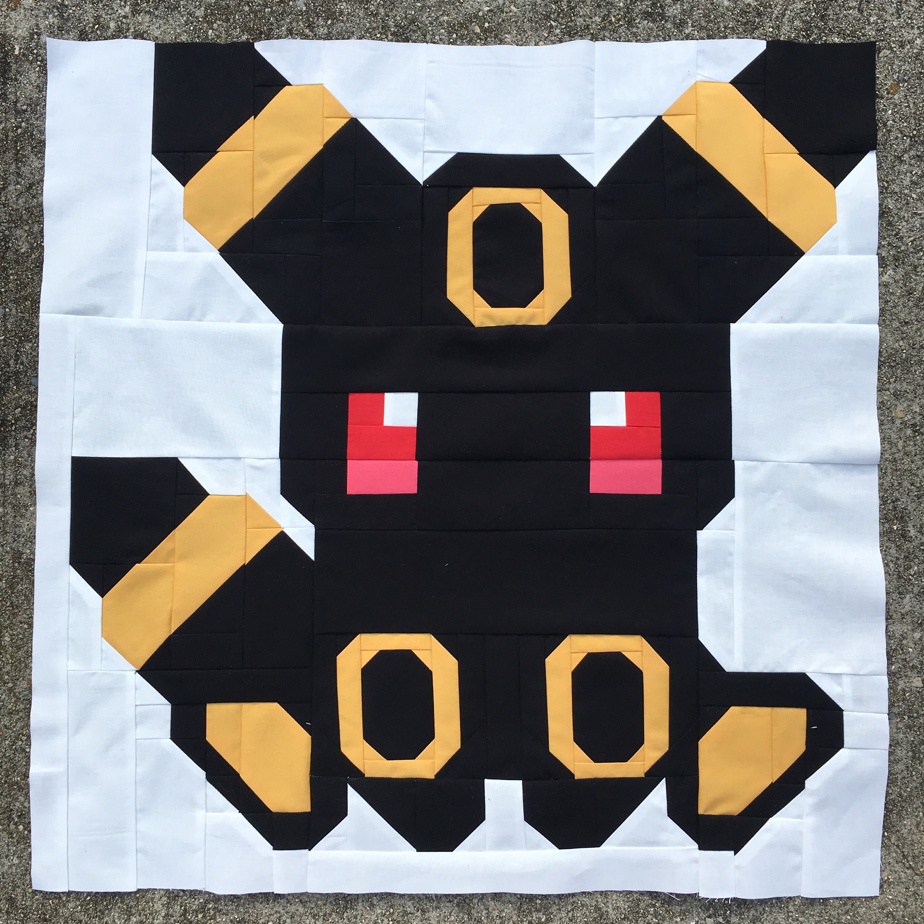 PDF Quilt Block Pattern: Dark Fox- Includes Instructions for 24" and NEW 12" Finished Block