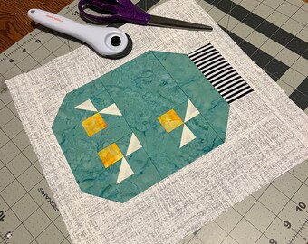 PDF Quilt Block Pattern: Bugs in a Jar You Choose 1,2,3 or 4- Includes Instructions for 6 inch and 12 inch Finished Blocks