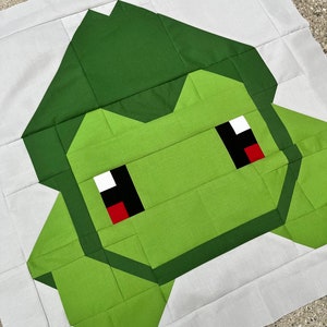 PDF Quilt Block Pattern: Leaf Lizard- Includes Instructions for 24"