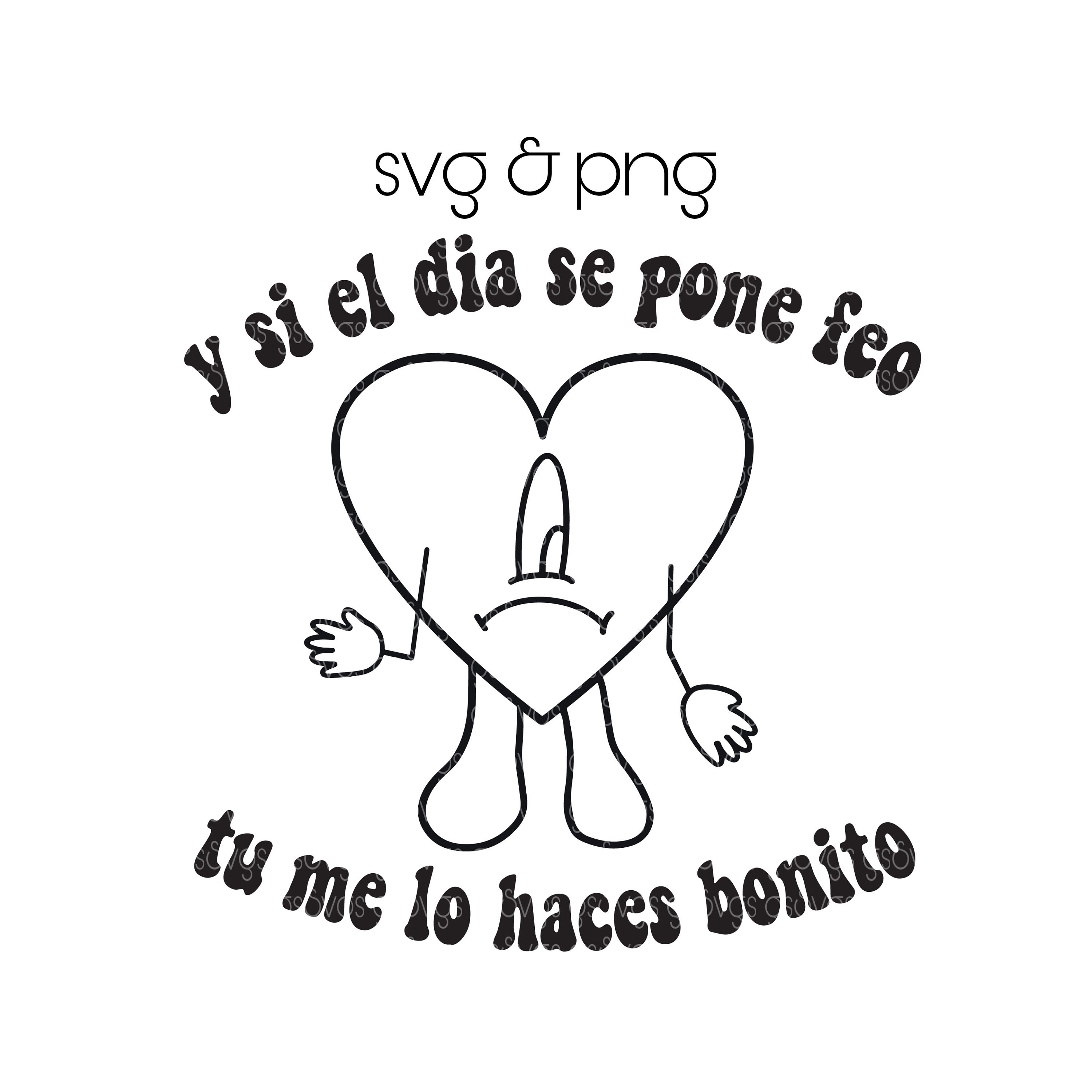 Bad Bunny Heart Svg and Png Un Verano Sin Ti Bad Bunny New Etsy