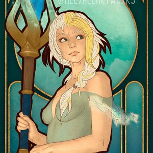 Tarocchi di World of Warcraft in stile Art Nouveau: Giustizia, Jaina #8