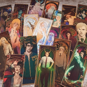 Marcadores de fanart em estilo Art Nouveau por Alexael Artworks