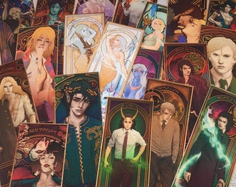 Fanart Bookmarks in Art Nouveau style by Alexael Artworks