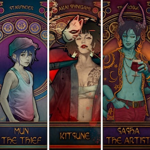 COMMISSIONE! Illustrazione digitale personalizzata in stile Art Nouveau