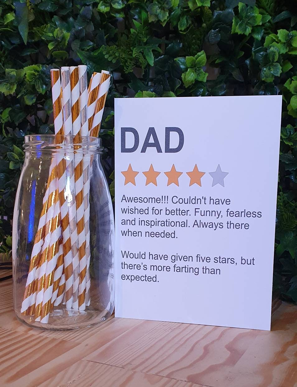 Dad Review Card Dad Birthday Card Birthday Gift Dad | Etsy