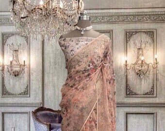 Vistavelle Maroon Color Round Neck Vichitra Silk Zari Work Blouse
