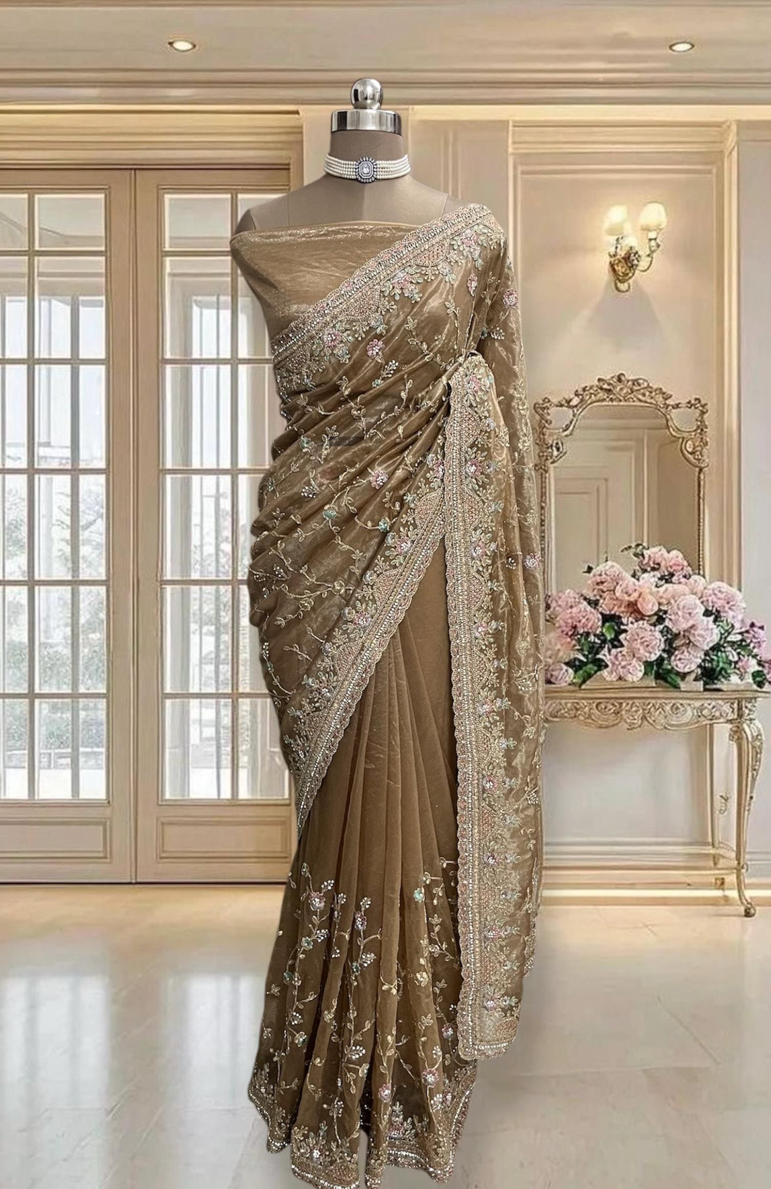 Ivory Wedding Saree Ireland