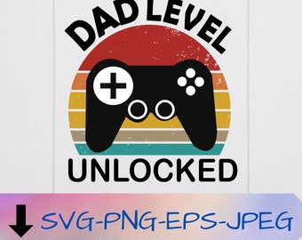 Download Dad Level Unlocked Etsy