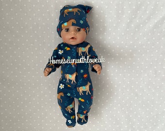 Handmade dolls clothes to fit 43 cm  baby born girl or boy doll