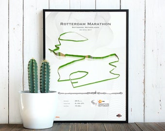 Personalised Classic Rotterdam Marathon Print