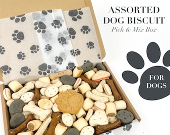 DOG PICK & MIX Assorted Biscuits, Dog Birthday Gift, Dog Biscuit Gift, Puppy Gift, Dog Christmas Gift, Christmas Gift for Dogs, Dog Treats