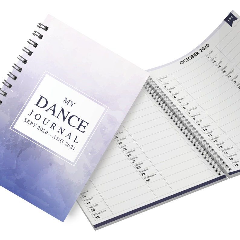 A5 Individual Dance Journal Sept 2020 Aug 2021 Academic Etsy