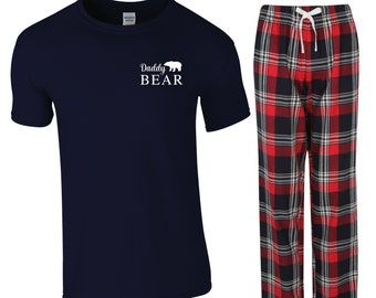 Daddy Bear Pyjamas Fathers Day Gift, New Dad Gift, Dad Birthday Gift, Dad Pyjamas, Dad Gift, Dad Christmas Gift, Daddy to be, Tartan Pjs