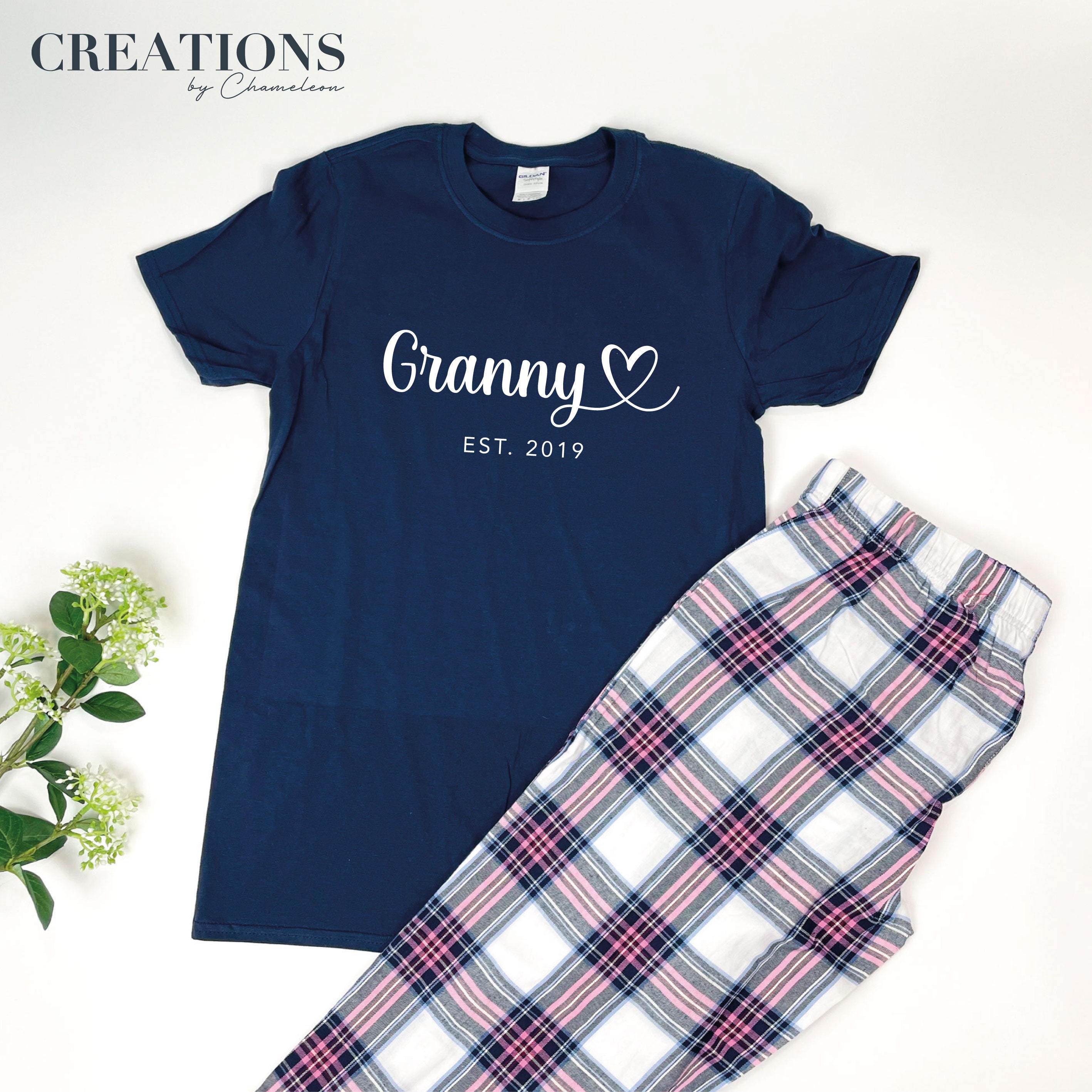 PERSONALISED Granny Established Date Pyjamas Mothers Day Gift New