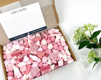 Pink Letterbox PICK & MIX 1000g, Pink Sweet Gift Box, Girls Birthday Sweet Gift Box, Pink Pick n Mix Letterbox, Pink Sweets