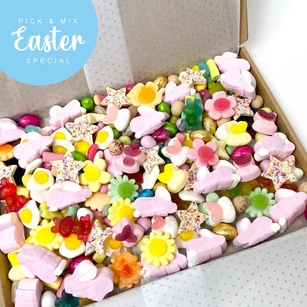 Happy Easter Letterbox PICK & MIX 1kg, 500g, 250g, Easter Gift Sweet