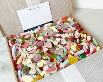 Letterbox PICK & MIX 1000g, Sweet Gift Box, Birthday Sweet Gift Box, Pick and Mix Letterbox, Premium Sweet box, Birthday Gift,Thank you Gift