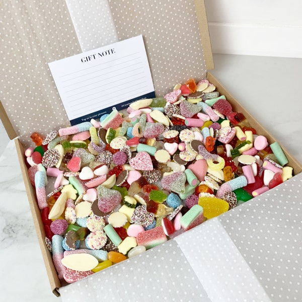 Letterbox PICK & MIX 500g, Sweet Gift Box, Birthday Sweet Gift Box, Pick and Mix Letterbox, Christmas Gift, Birthday Gift, Thank you Gift