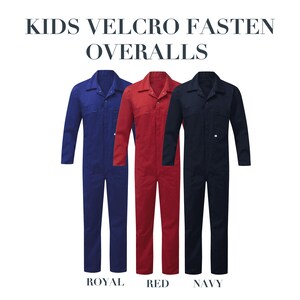 GEPERSONALISEERDE Kids boer in opleiding Navy overalls Boilersuit Puddlesuit verjaardagscadeau, Kids Navygeborduurde boerderij alles in één, tractor thema afbeelding 3