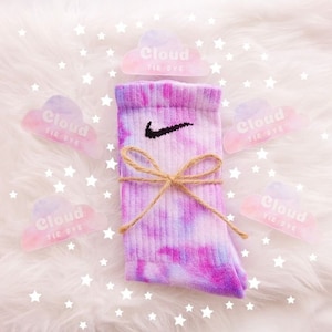 Tie Dye NIKE Socks 'Marble Splash Collection' Pink, Orange, Blue, Green, Purple, Yellow Custom Made image 5