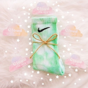 Tie Dye NIKE Socks 'Marble Splash Collection' Pink, Orange, Blue, Green, Purple, Yellow Custom Made image 6