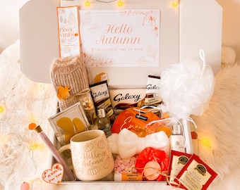 AUTUMN PAMPER HAMPER | Letterbox Gift For Her | Boo Basket | Cosy Self Care Gift | Autumn Gift Box | Halloween Gift Box | Personalised Gift