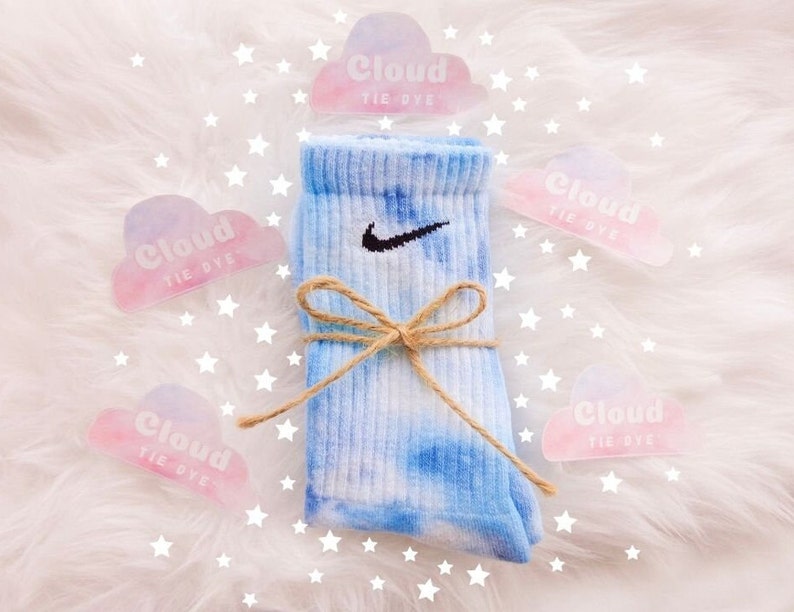 Tie Dye NIKE Socks 'Marble Splash Collection' Pink, Orange, Blue, Green, Purple, Yellow Custom Made image 4