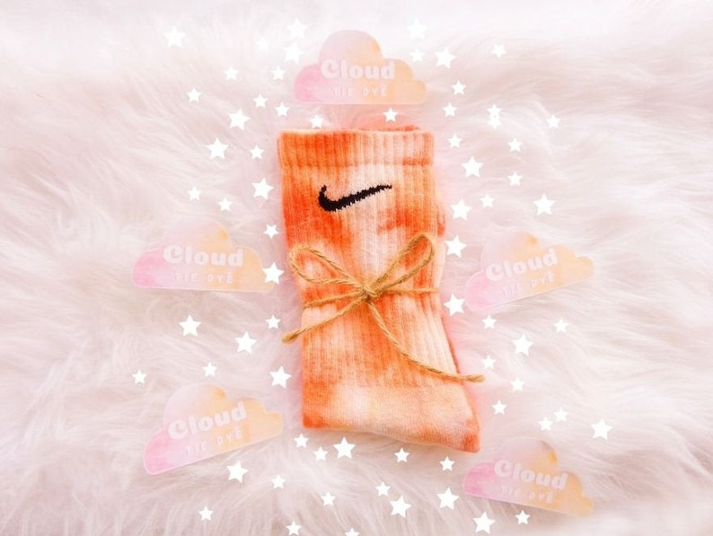 Tie Dye NIKE Socks 'Marble Splash Collection' Pink, Orange, Blue, Green, Purple, Yellow Custom Made image 9