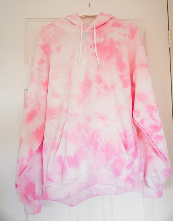 PINK Tie Dye HOODIE Tie Dyed Pink Candy Floss Draw String Hoodie Custom Made to Order Oversized Unisex Loungewear Etsy Canada