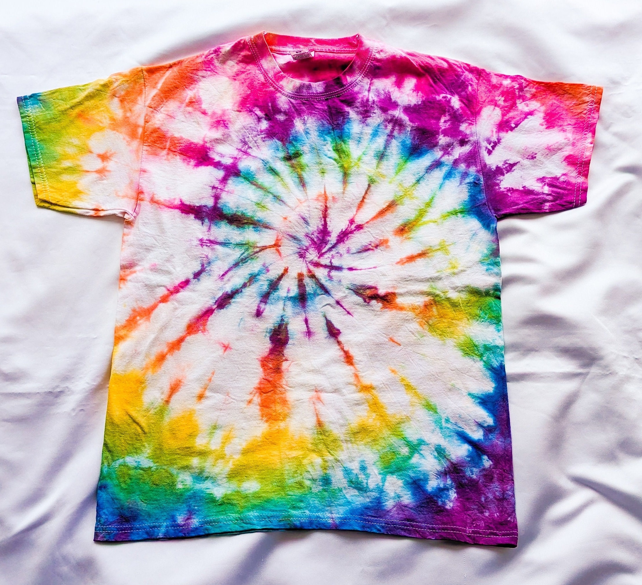 Tie Dye T-shirts - 100% Cotton - Rainbow Swirl, Pastel Tie Dye 