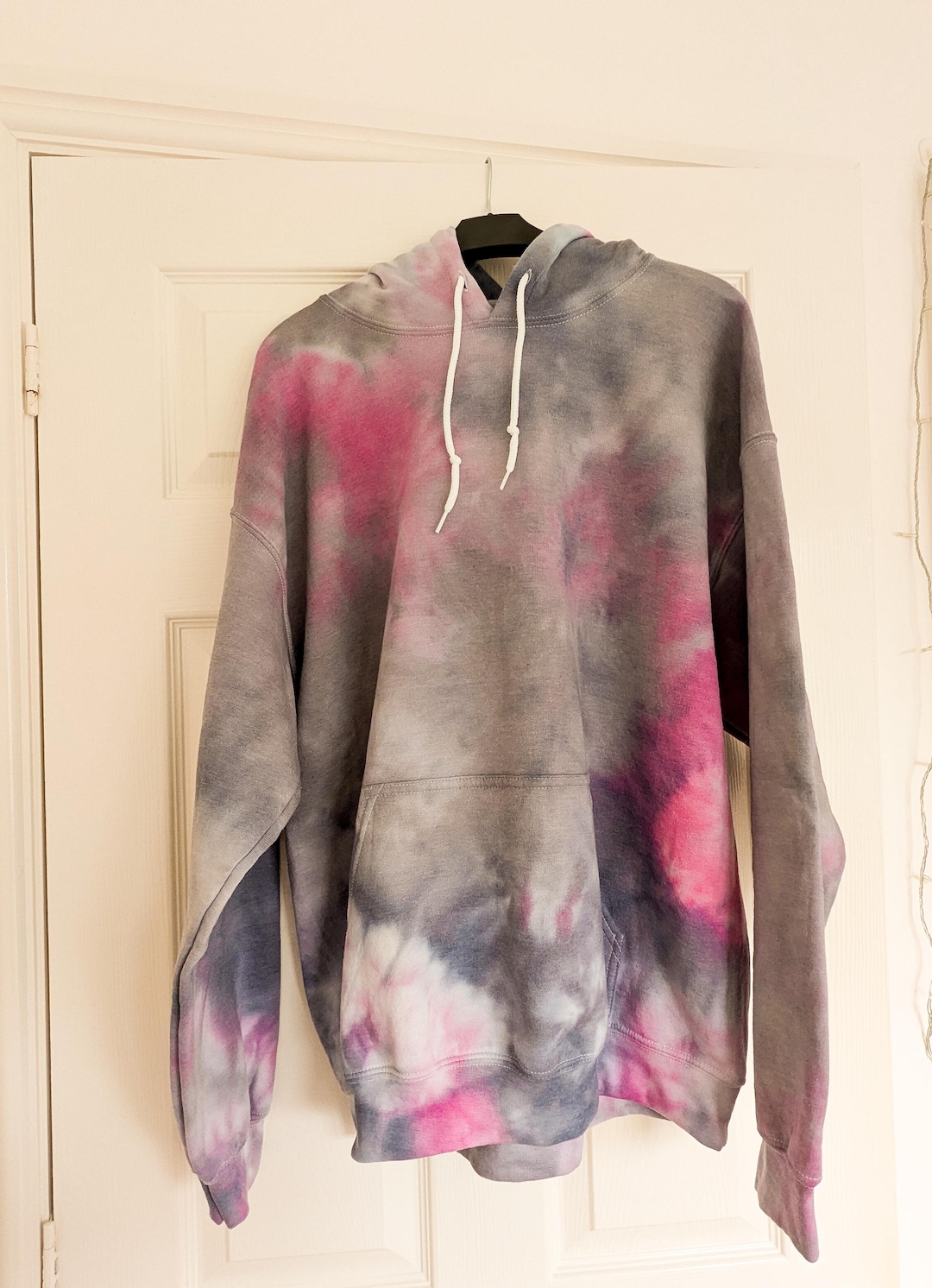 Gate Tie Dye Oversized Hoodie PINK, GREY And BLUE Tie Dye Hoodie